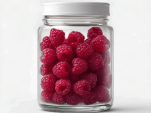 raspberry sea moss gel in glass jar
