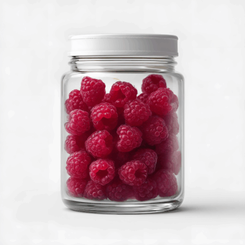 raspberry sea moss gel in glass jar